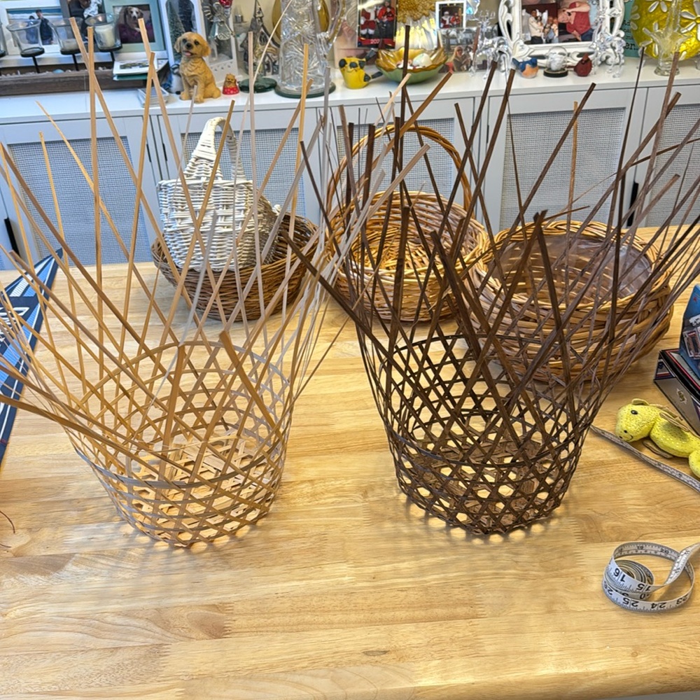 Baskets , very unique and fragile, they are being being priced to ship alone